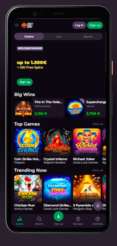 app rockyspin casino