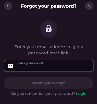 Wiederherstellung Passwort und E-Mail rockyspin casino